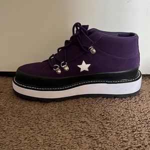 Converse purple one star mid boot